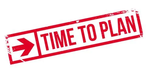 Time to plan stamp Ilustración de archivo