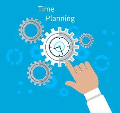 Time Planning Concept Flat Design Stock Illustration