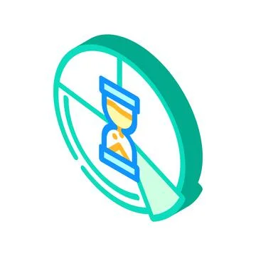 Time planning isometric icon vector illustration color Stock Illustration