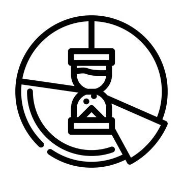 Time planning line icon vector illustration black 스톡 일러스트