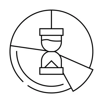 Time planning line icon vector illustration black Stock Illustration