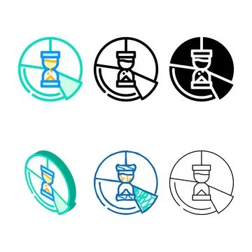 Time planning range color icon vector color Illustrazione stock