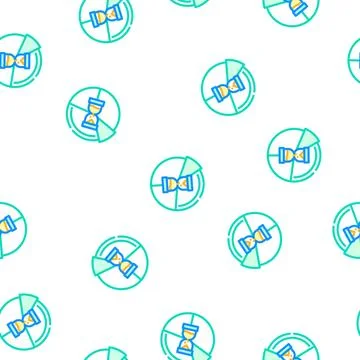 Time planning vector seamless pattern color 스톡 일러스트