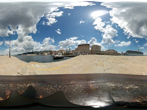 Time plapse vr 360 tourism in italy Stock Footage