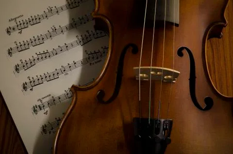 Time to practice violin Stock Photos