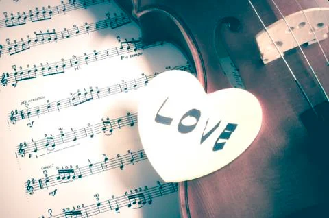 Time to practice violin Stock Photos