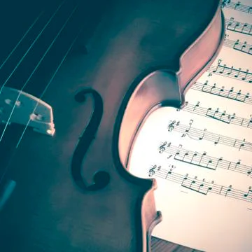 Time to practice violin Stock Photos