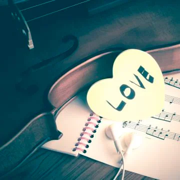 Time to practice violin Stock Photos