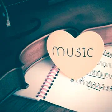 Time to practice violin Stock Photos