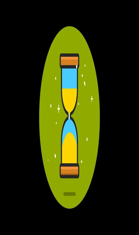 Time Premium flat icon animated with alpha channel Stock Footage 101584768