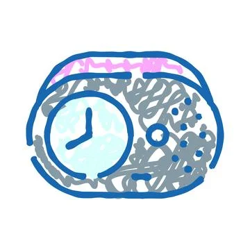 Time pressure concept with clock and abstract elements Stock Illustration