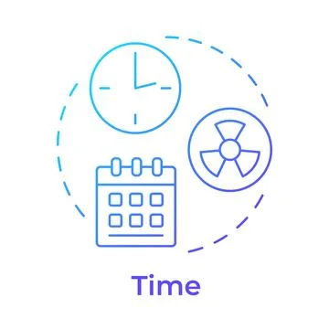 Time principle blue gradient concept icon 스톡 일러스트