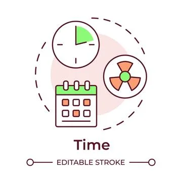 Time principle multi color concept icon 스톡 일러스트
