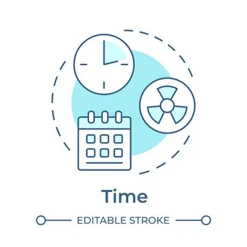 Time principle soft blue concept icon 스톡 일러스트