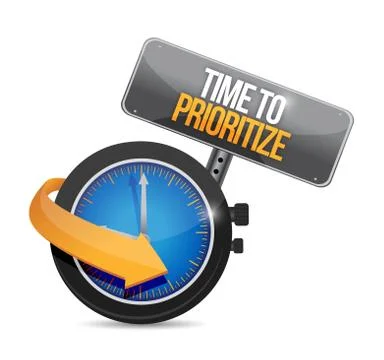 Time to prioritize concept illustration design Stock Illustration