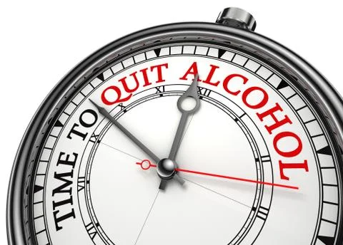 Time to quit drinking alcohol Stock Illustration