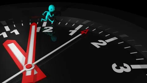 Time race cyan Illustrazione stock