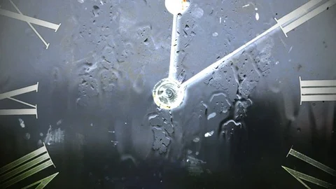 Time rain. Time is in a hurry. Rain and wet window 30. Stock Footage 94920170