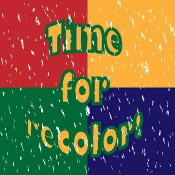 Time for recolor! Illustrazione stock