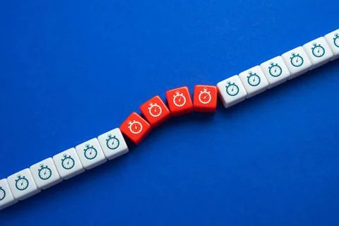 Time reduction. Incorrect optimization. Mismanagement, workflow disruption... Stock Photos