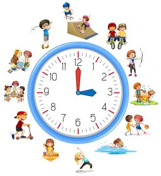 Time relate with activity Stock Illustration