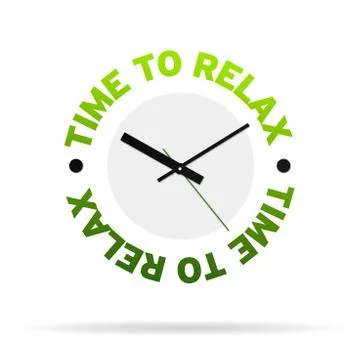 Time to relax clock Stock Illustration