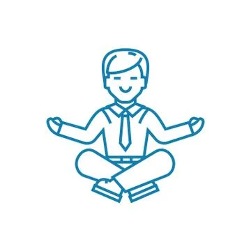 Time to relax linear icon concept. Time to relax line vector sign, symbol Stock Illustration