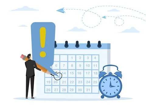 Time reminder concept, important appointment calendar date. Stock Illustration
