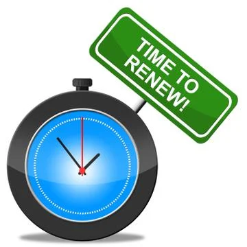 Time to renew meaning make over and rehabilitate Stock Illustration