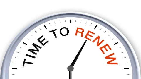 Time to Renew Word or Text on Clock Moving Fast for Time Concept 動画素材 284237098