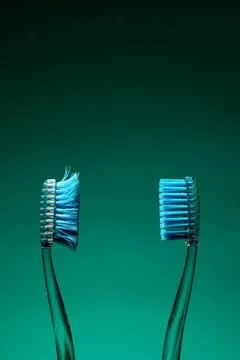 Time to Replace Toothbrush After Using an Old Toothbrush for Dental Hygiene Stock Photos