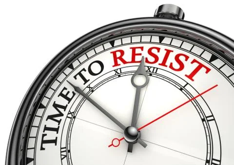 Time to resist concept clock Stock Illustration