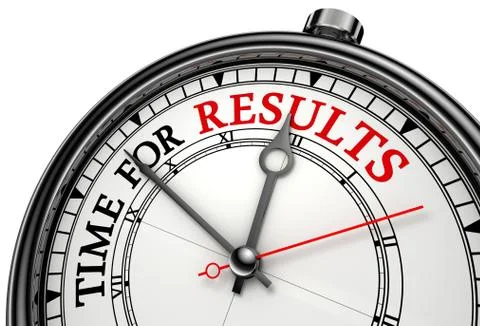 Time for results concept clock Stock Illustration