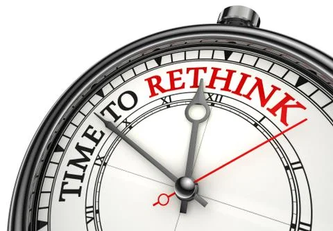 Time to rethink concept clock Stock Illustration