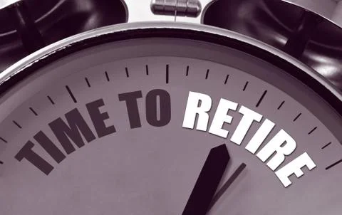 Time to retire clock face Stock Photos