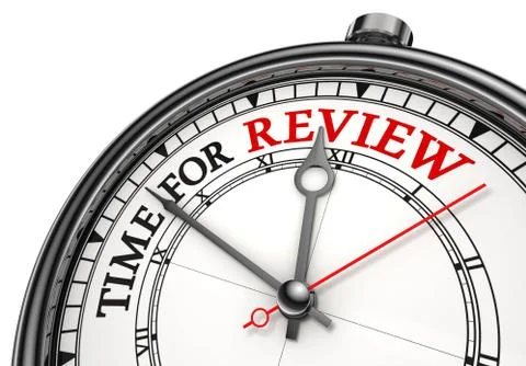 Time for review concept clock Stock Illustration