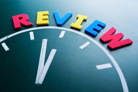 Time to review concept 스톡 사진