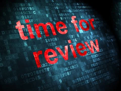 Time for Review on digital background Stock Illustration
