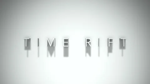 Time Rift 3D title animation with shadows on a white background Stock Footage 296689701