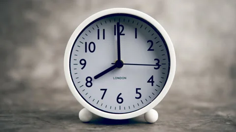 Time rotation of time close-up video white clock concept of time Stock Footage 171973240