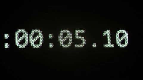 Time is running up on a digital countdown timer 3D render animation Stock Footage 320875474