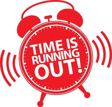 Time is running out alarm clock icon, vector illustration Stock Illustration