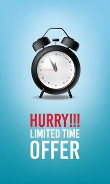 Time running out, Alarm clock Stock-Illustration
