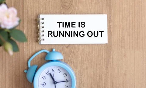 Time is Running Out Concept with alarm clock Foto stock