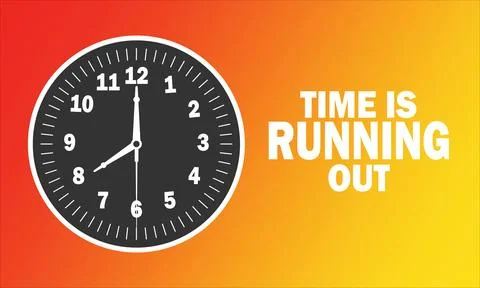 Time is running out concept Illustrazione stock