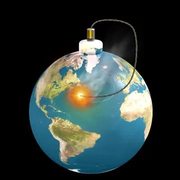 Time is running out for the earth Stock Illustration