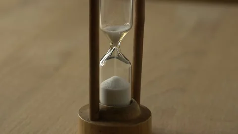 Time running out with an hourglass timer Stock Footage 198418941