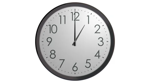 Time running wall clock Stock Footage 33648836