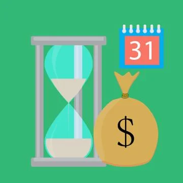 Time for salary vector concept flat Stock Illustration