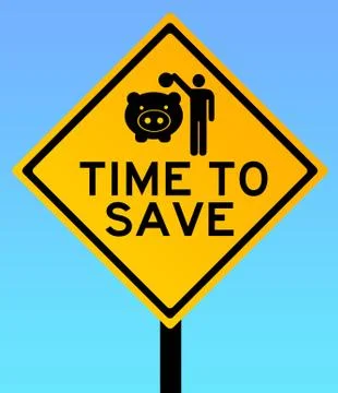 Time to save Illustrazione stock